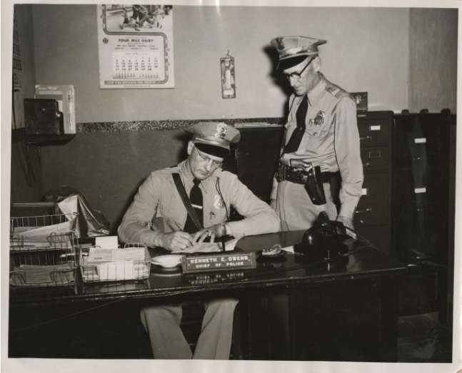 Chief of Police Ken Owens and Tom Hosman, ca. 1950s; Copyright Royal Gorge Regional Museum & History Center